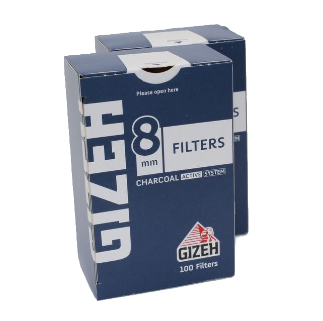 Gizeh Filter Charcoal - 6 mm - 34 pieces