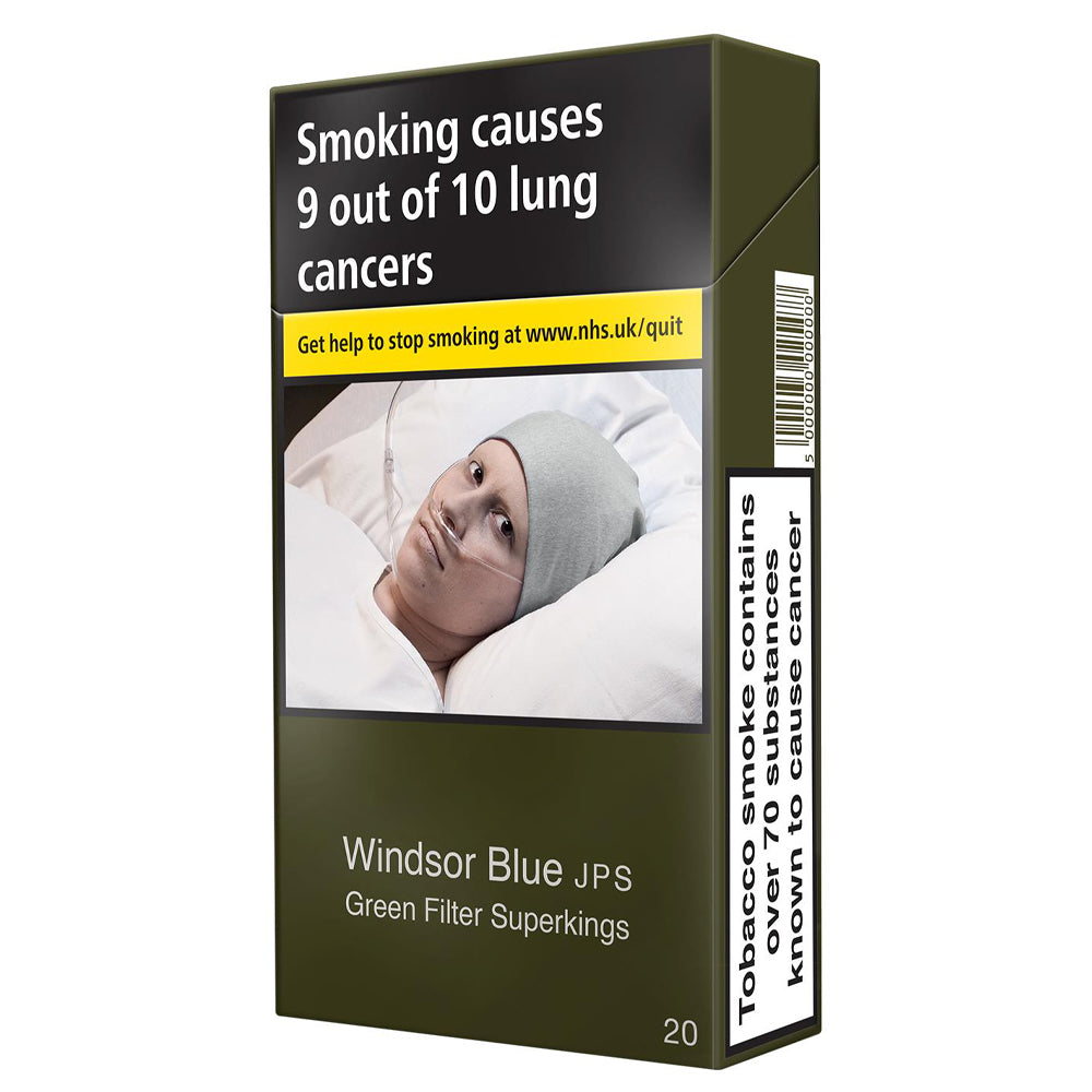 Windsor Blue JPS Green Filter Superkings Cigarettes - ASDA Groceries