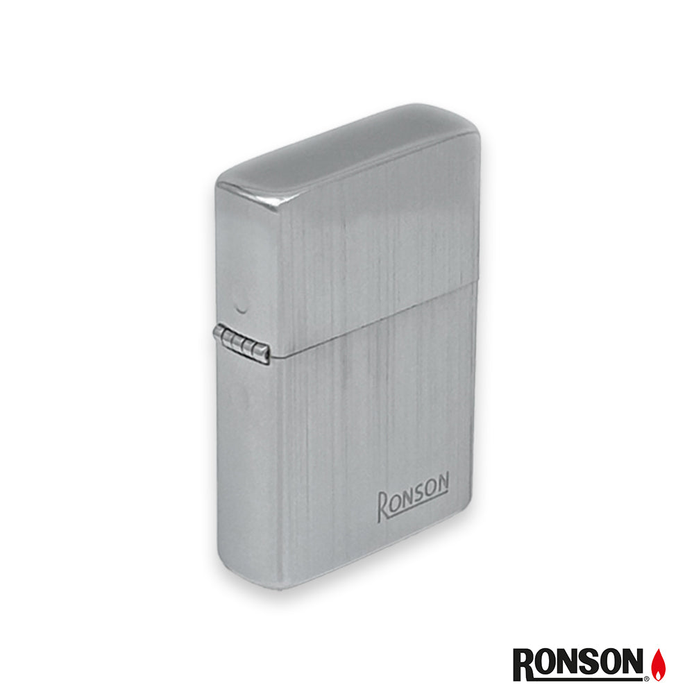 Ronson Fluid Lighter Chrome Vertical Brushed (200008)