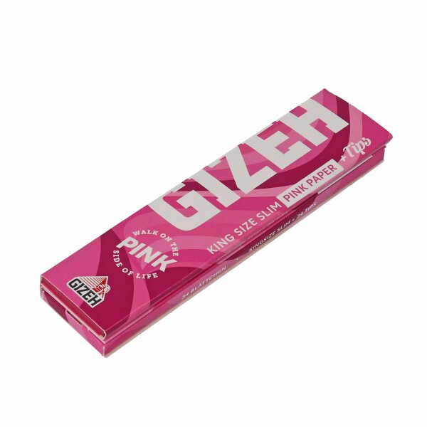 Gizeh King Size Slim Pink Rolling Papers plus Tips