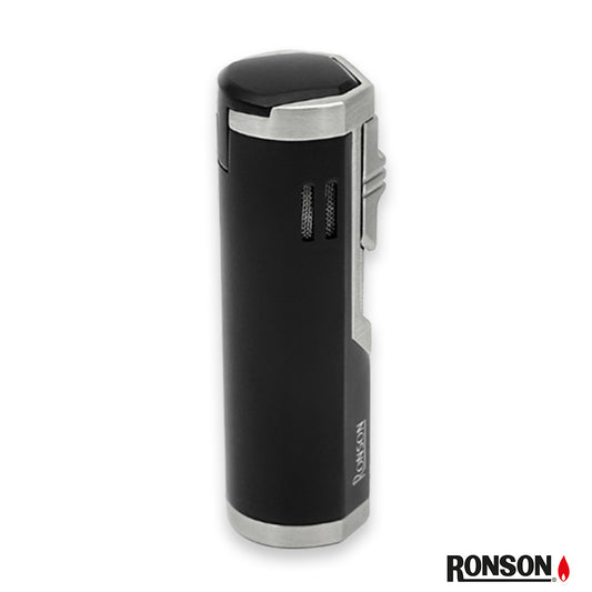 Ronson Chinook Cigar Lighter Jet Gas Lighter BLACK (112002)