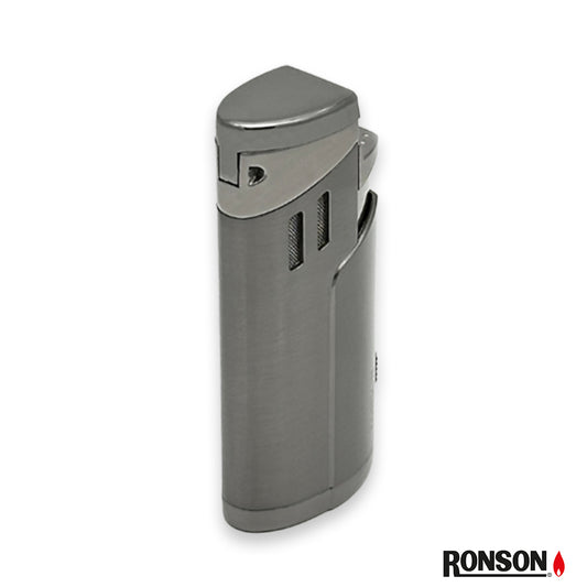 Ronson Cyclon Cigar Lighter Jet Gas Lighter GUN METAL (115001)