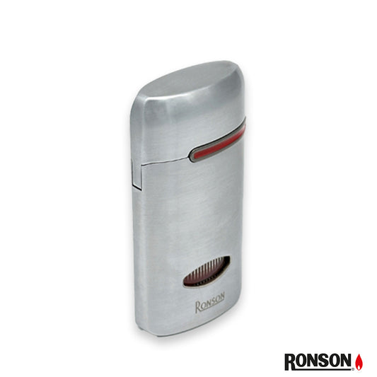 Ronson Fen Cigar Lighter Jet Gas Lighter SILVER (114001)