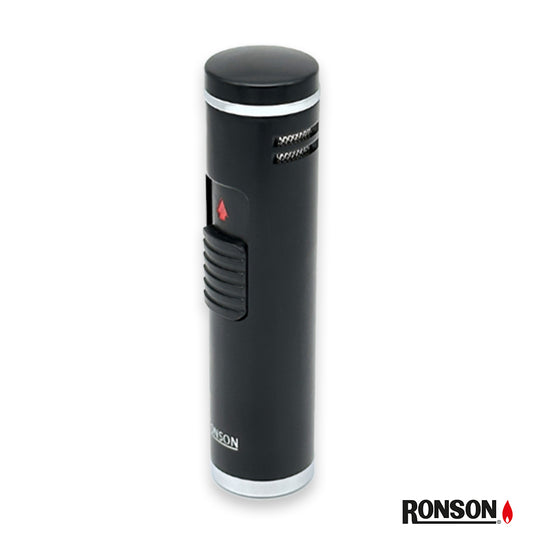 Ronson Monsun Cigar Lighter Jet Gas Lighter BLACK (113002)