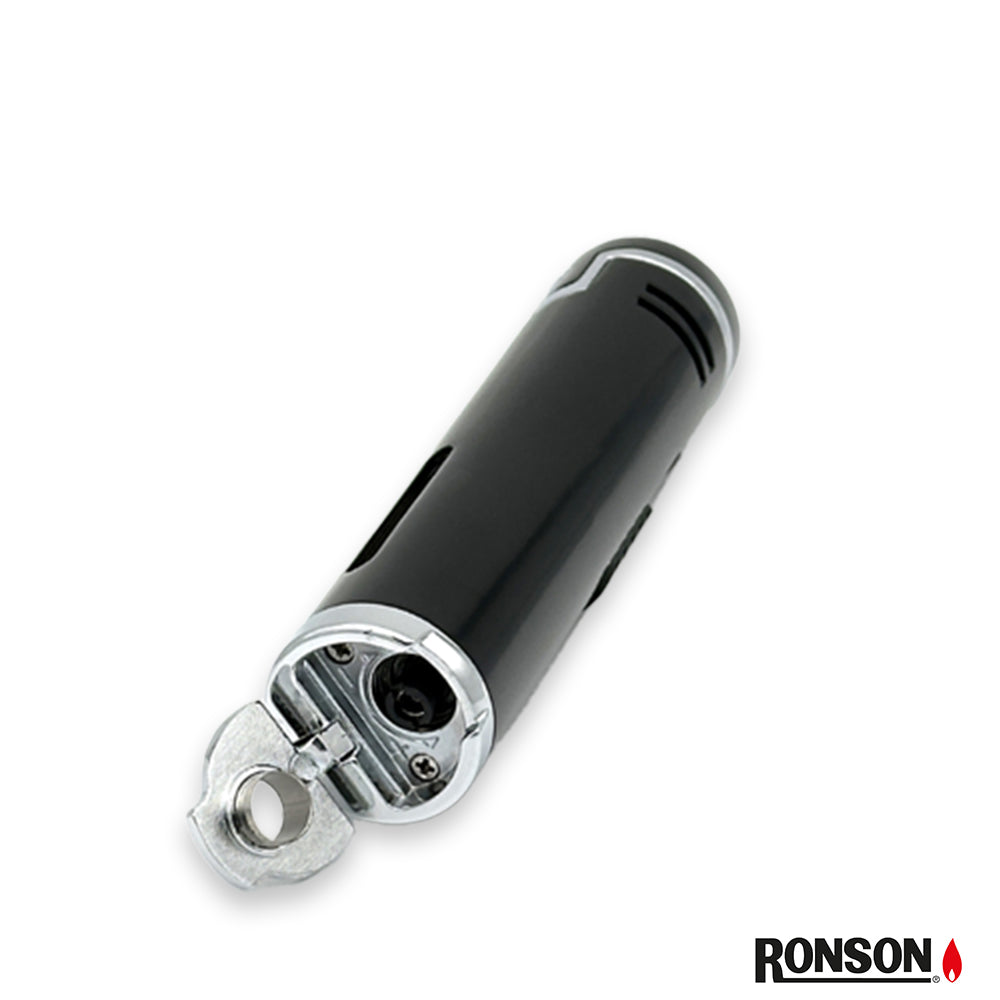 Ronson Monsun Cigar Lighter Jet Gas Lighter BLACK (113002)