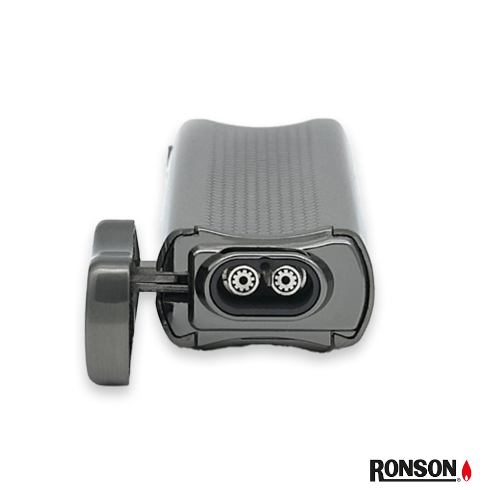 Ronson Passat Cigar Lighter Jet Gas Lighter GUN METAL (116002)