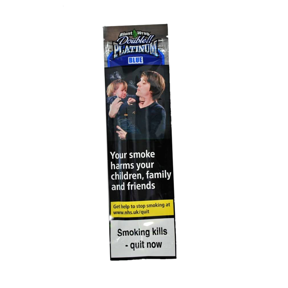 Blunt Wrap Double Platinum Blue 2 Pack | Buy Online | Bull Brand